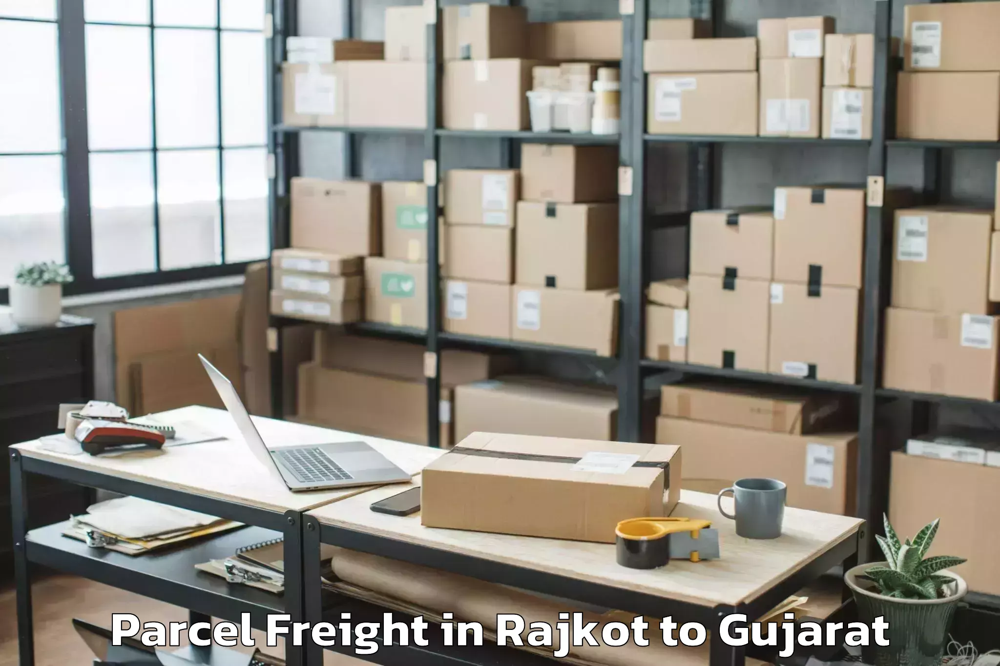 Trusted Rajkot to Swarnim Gujarat Sports Univers Parcel Freight